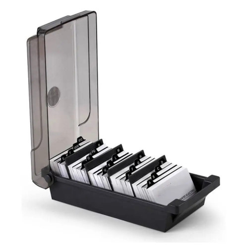 Schwarze kartenbox organizer - schwarze,